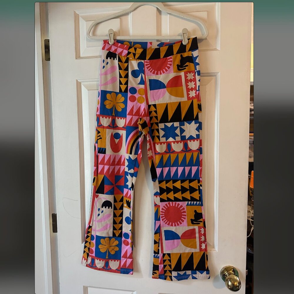 Nooworks Lisa Congdon Kick Flare Pants size S EUC